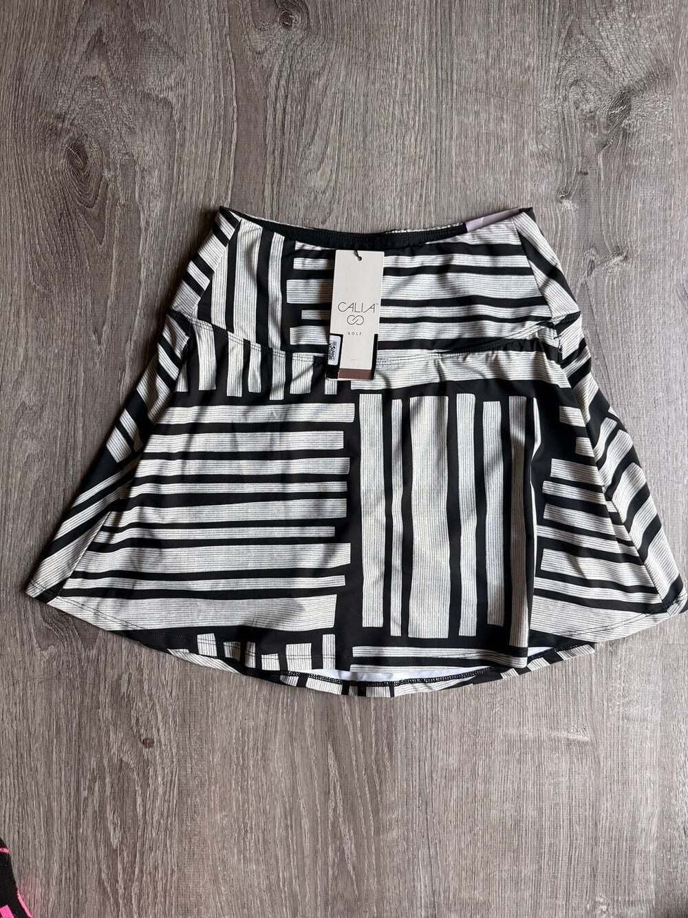 Calia Golf Eagle Skort Black and White Geometric Print